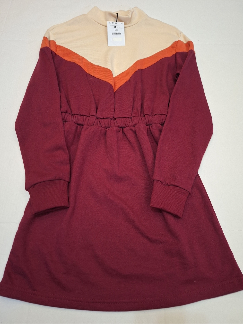Bershka Retro Chevron Colorblock Dress NWT